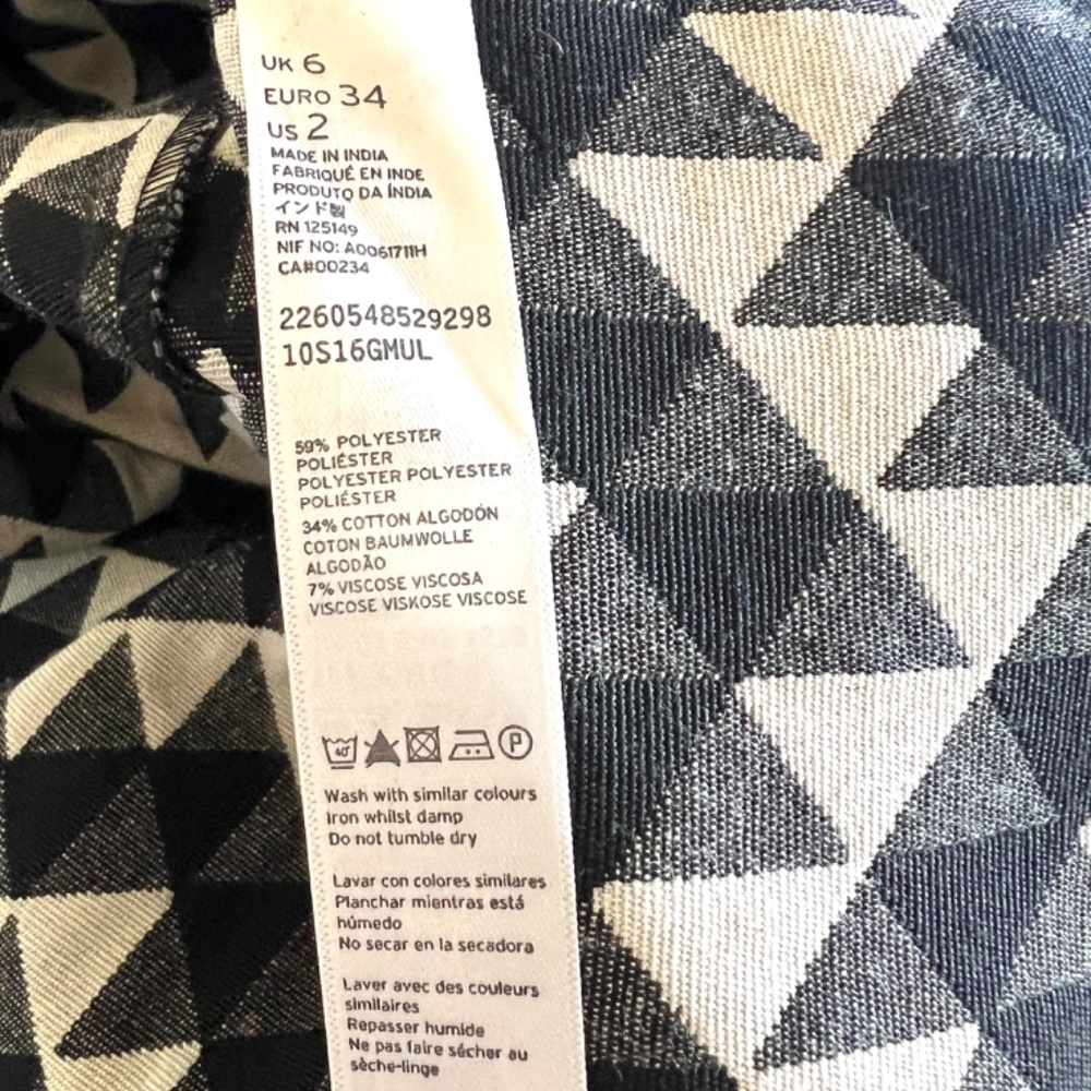 Topshop Blurred Jacquard A-Line Dress Size 2 - Picture 12 of 14